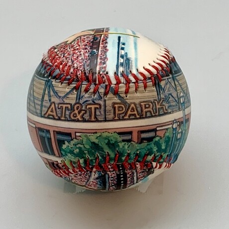 AT&T Park (Baseball + Display Case + Wooden Stand)