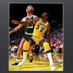 Larry Bird + Magic Johnson // Framed Basketball Card Collage