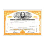American Telephone & Telegraph Co. Stock // 101+ Shares // Orange // 1960s-70s