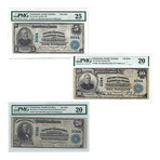 1902 Large Size Charleston, South Carolina National Banknote // $5, $10, $20 // Set of 3 // PMG Certified