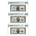 1929 Small Size Charleston, South Carolina National Banknote // $5, $10, $20 // Set of 3 // PMG Certified