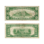 1928 Small Size Gold Certificate // Set of 2 // $10 & $20 Denominations // Deluxe Collector's Pouch