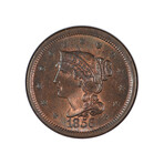 1856 Braided Hair Large Cent // NGC Certified MS65RB // Wood Presentation Box