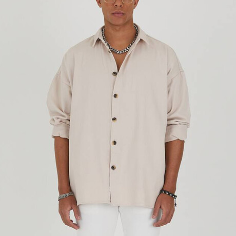 Austin Long Sleeve Button-Up Shirt // Ecru (XS)