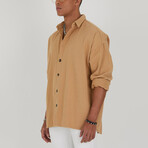 Daniel Long Sleeve Button-Up Shirt // Beige (M)
