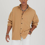 Daniel Long Sleeve Button-Up Shirt // Beige (M)