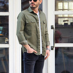 Bruce Long Sleeve Button-Up Shirt // Khaki (XS)