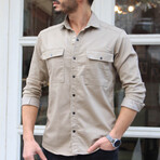 Owen Long Sleeve Button-Up Shirt // Beige (XS)