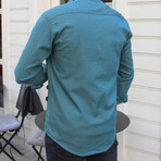 Luke Long Sleeve Button-Up Shirt // Petrol (XS)