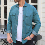 Luke Long Sleeve Button-Up Shirt // Petrol (XS)