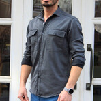 Dylan Long Sleeve Button-Up Shirt // Smoked (XS)