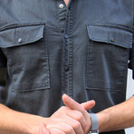 Dylan Long Sleeve Button-Up Shirt // Smoked (XS)