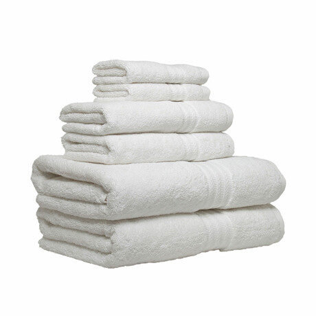 Mayfair 6 Piece Towel Set // White