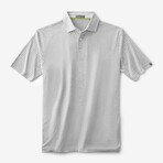 Cloud Golf Polo Brookline Stripe // Light Heather Gray + White (XL)