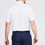 Cloud Golf Polo Pinwheel Print // White Pinwheel (2XL)