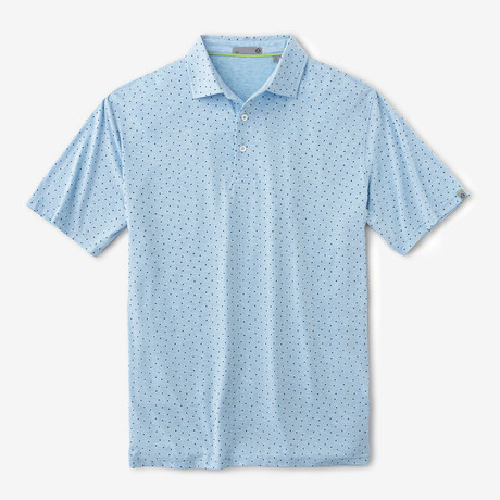 Cloud Golf Polo Ace Dot // Clear Blue Heather (S)