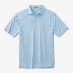 Cloud Golf Polo Ace Dot // Clear Blue Heather (XL)