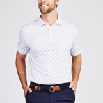 Cloud Golf Polo Pinwheel Print // White Pinwheel (2XL)