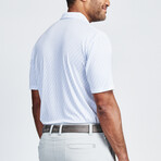 Cloud Golf Polo Crane Print // White Crane (XL)