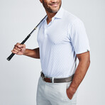 Cloud Golf Polo Crane Print // White Crane (XL)