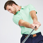 Cloud Golf Polo Ace Dot // Bermuda Heather (L)