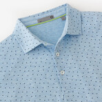 Cloud Golf Polo Ace Dot // Clear Blue Heather (XL)