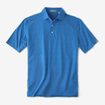 Cloud Golf Polo Brookline Stripe // Highlands Blue + White (S)