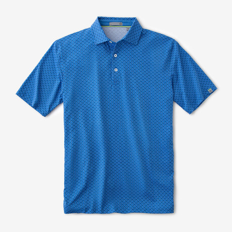 Cloud Golf Polo Albatross Print // Highlands Blue (S)