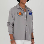 Eric Long Sleeve Button-Up Shirt // Gray (L)