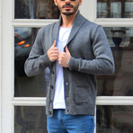Jacob Button-Up Cardigan // Smoked (L)