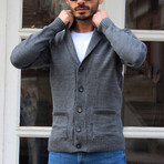 Jacob Button-Up Cardigan // Smoked (L)