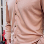 Aaron Long Sleeve Button-Up Shirt // Beige (L)