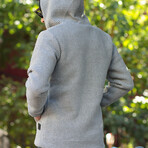 Ryan Zip-Up Cardigan // Light Gray (L)