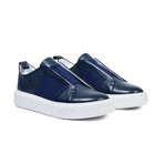 Leather Slip On Sneaker // Navy Blue (Euro: 40)