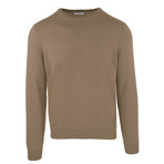 Round-Neck Sweater // Light Brown (Large)