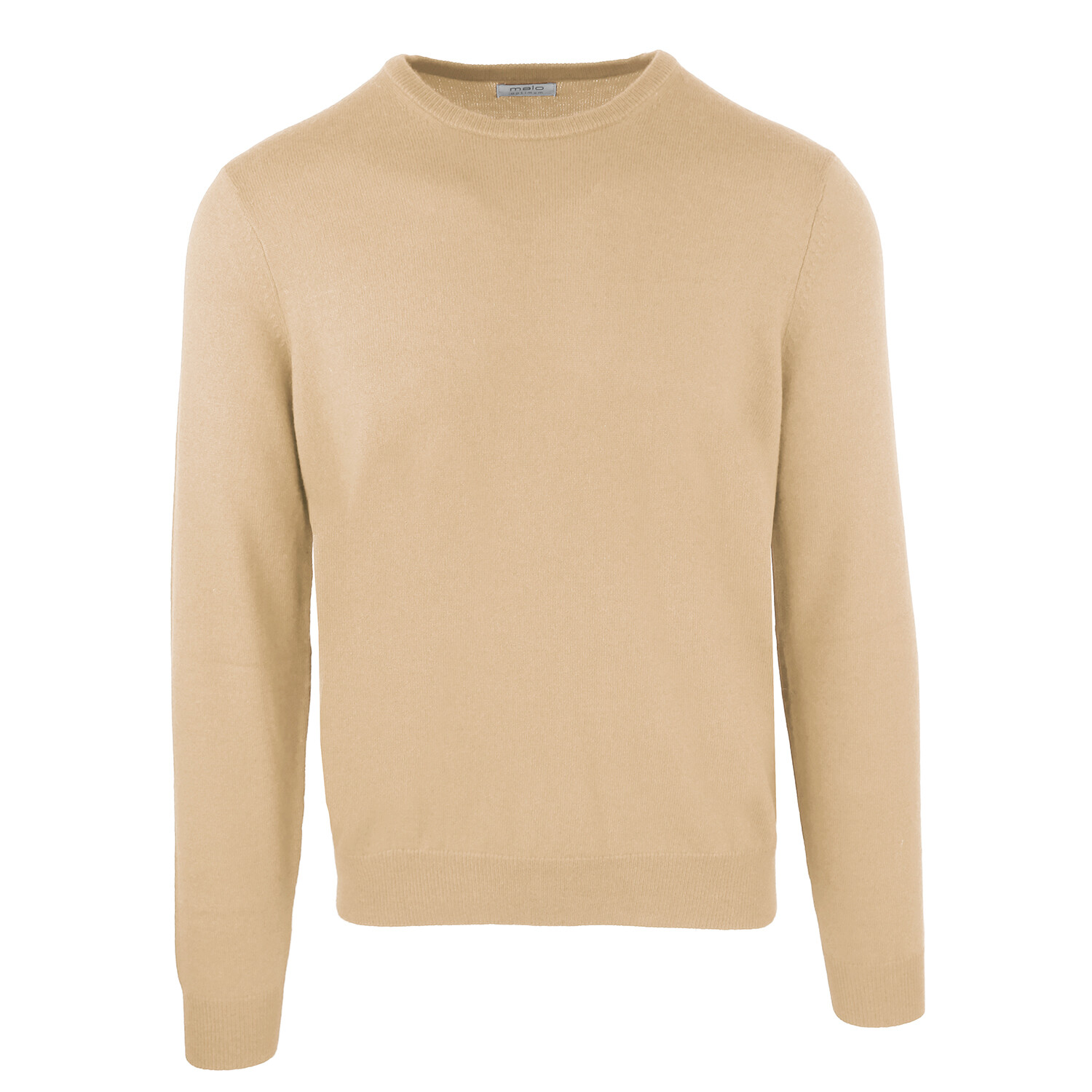 Round-Neck Sweater // Beige (Small) - Malo Cashmere Sweaters - Touch of ...