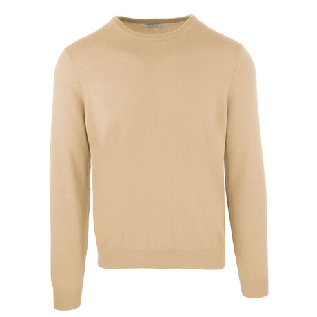 Round-Neck Sweater // Beige (Small)