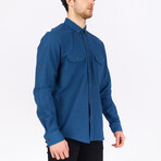 Neil Long Sleeve Button Down Shirt // Indigo (L)