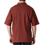 Owen Oversized Polo Shirt // Brown (S)