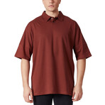 Owen Oversized Polo Shirt // Brown (S)