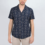 Michael Short Sleeve Button Down Shirt // Navy Blue (XS)