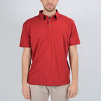 George Short Sleeve Polo Shirt // Claret Red (XS)