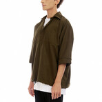Trevor Oversized Polo Shirt // Brown (XS)