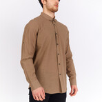 Daniel Long Sleeve Button Down Shirt // Brown (2XL)
