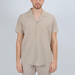 Paul Short Sleeve Button Down Shirt // Stone (XS)