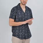 Michael Short Sleeve Button Down Shirt // Navy Blue (XS)