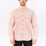 Pierce Long Sleeve Button Down Shirt // Powder (XS)