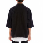 Warren Oversized Polo Shirt // Black (S)