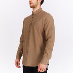 Daniel Long Sleeve Button Down Shirt // Brown (2XL)