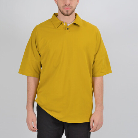 Mason Oversized Polo Shirt // Olive (XS)